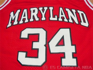 Camiseta Maryland Bias #34 NCAA Rojo